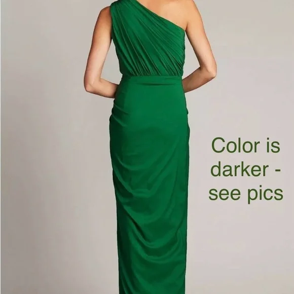 Stunning deep emerald green Tadeshi Shoji dress - Picture 2 of 9